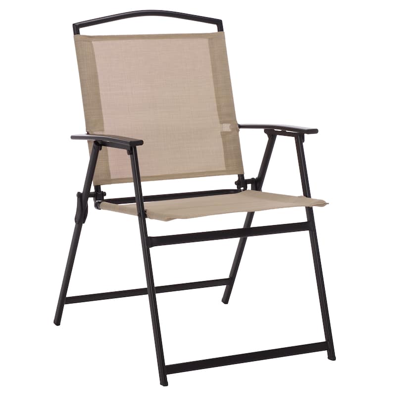 SAFAVIEH Outdoor Living Alvin Folding Chair (Set of 2) - 22"W x 25"D x 36"H