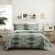 preview thumbnail 1 of 5, Aisha Graphic Lightweight 100% Cotton Quilt Set by Jungalow