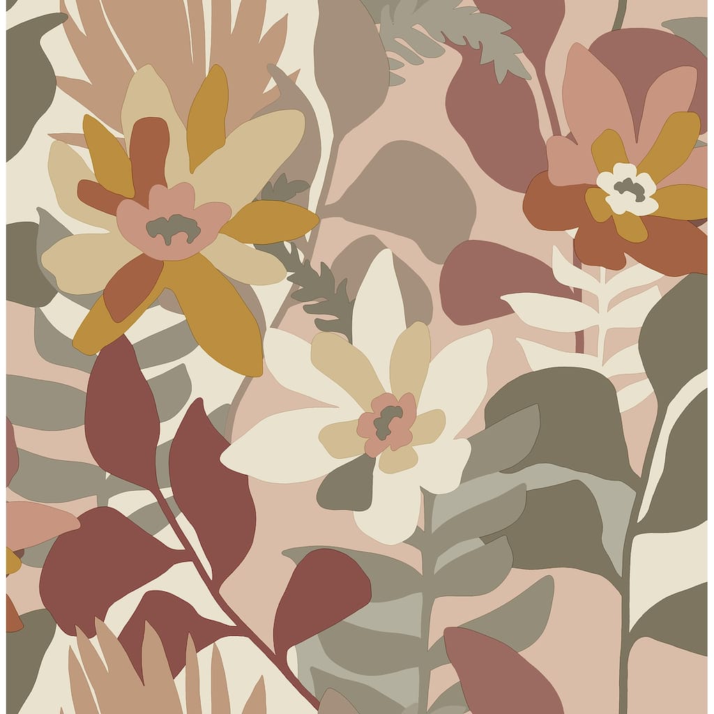 A-Street Prints Koko Rose Floral Wallpaper