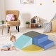 preview thumbnail 13 of 27, 4 Pieces Baby Kids Climbing Toys Indoor Soft Foam Activity Play Set Brown&Blue