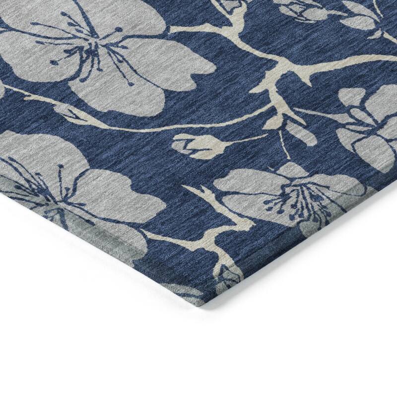 HomeRoots Floral Transitional Rectangle Outdoor Rug