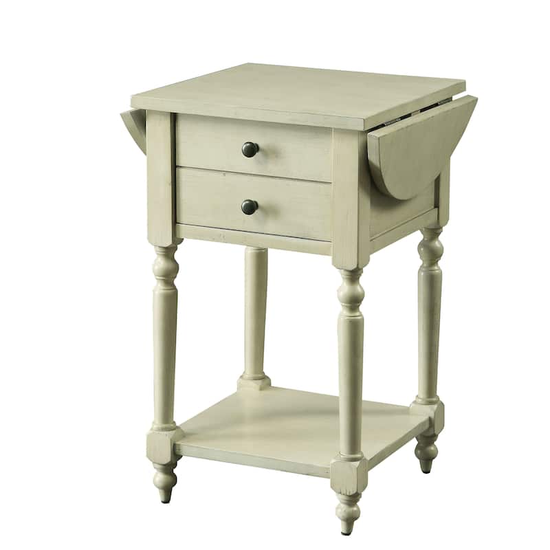 Kist French Country 25-inch Solid Wood 1-Shelf Side Table by Furniture of America