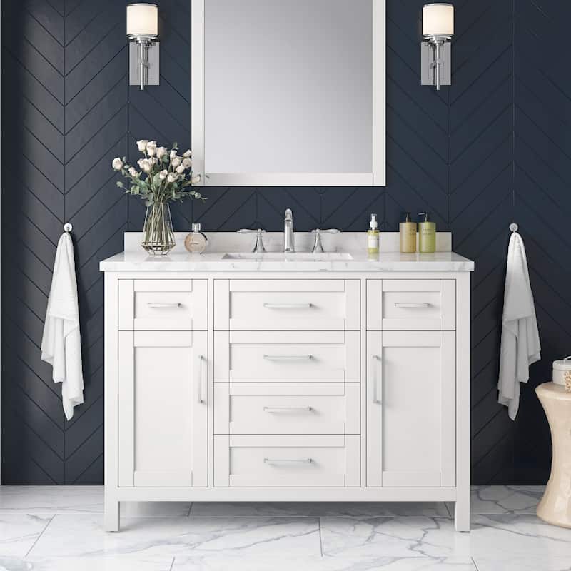 OVE Decors Tahoe 48 White Vanity - Chrome Finish - White - Single Vanities