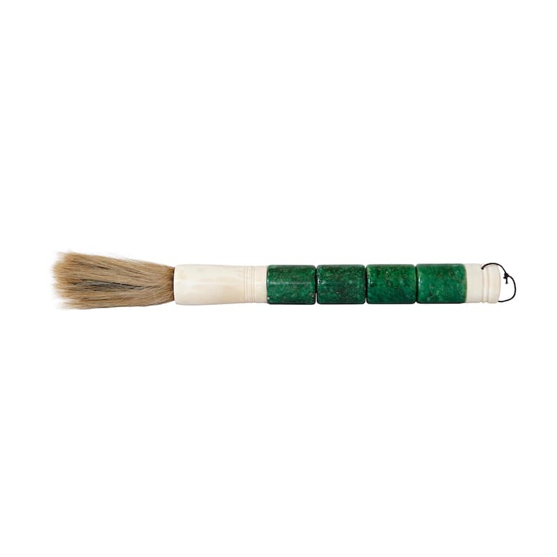 Artissance 16" Green Cylindrical Jade Calligraphy Brush - Green