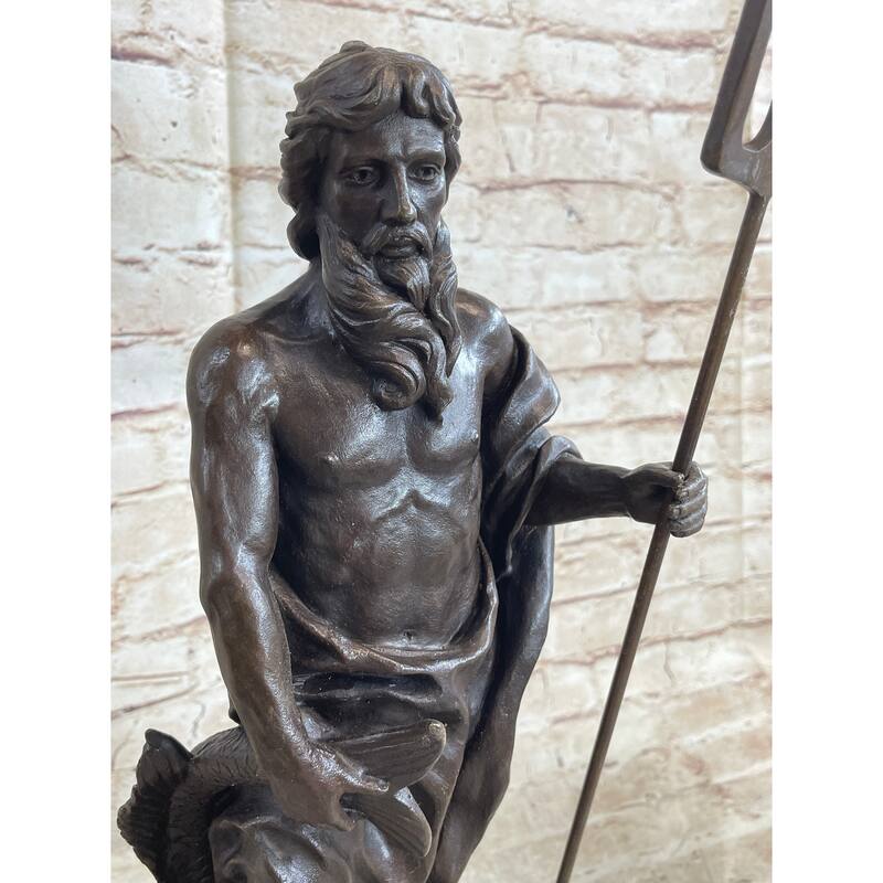 Atlantis Poseidon Neptune Sea Greek God Marine Ocean Art Bronze Marble Statue