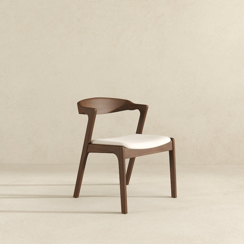 Solid Wood Cream Dining Chair (Set Of 2)