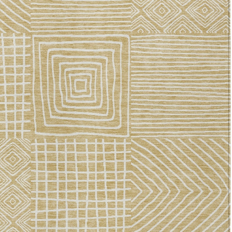 HomeRoots Geometric Transitional Rectangle Outdoor Rug