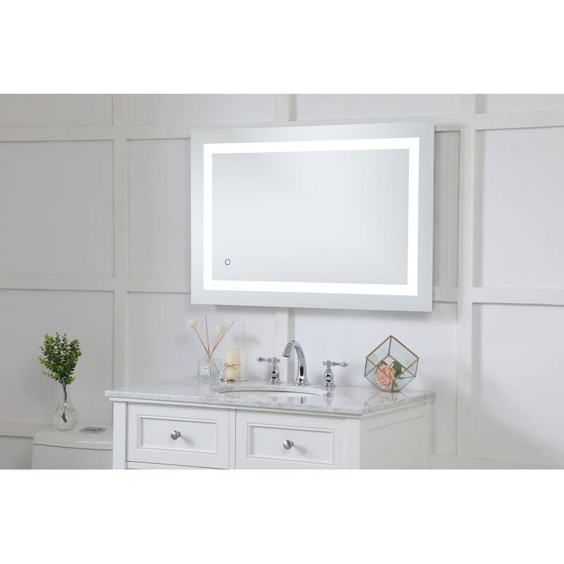 Avalon 24" x 36" Hardwired LED mirror - Silver
