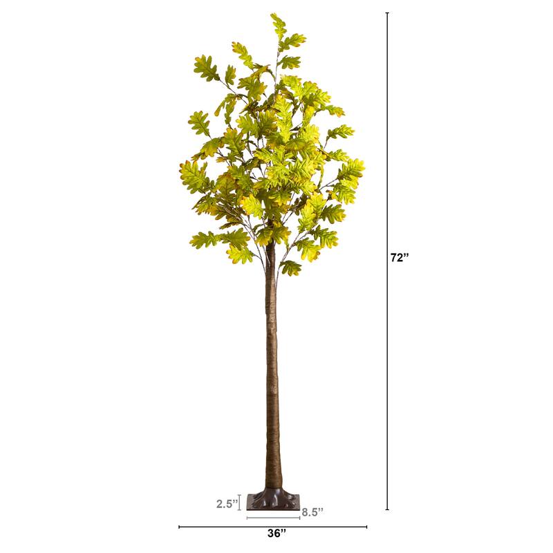 5-ft Pre-Lit Green Autumn Oak Artificial Fall Tree with 200 Lights
