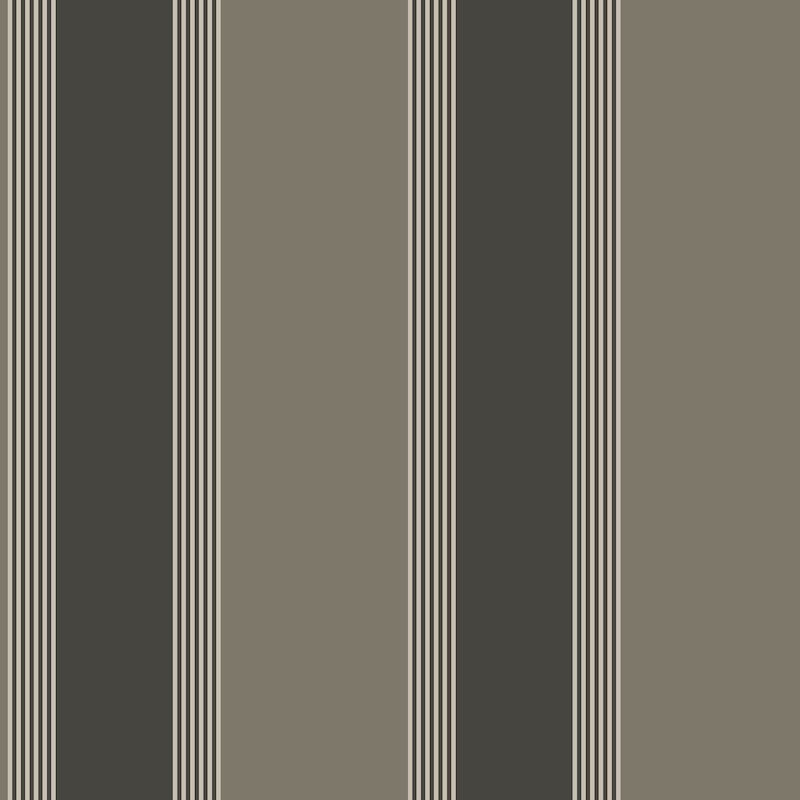 Galerie Wallcoverings Italian Style Classic Vertical Stripe Vinyl on Non-woven Matte Wallpaper Roll - 33 feet x 21 inches - Black