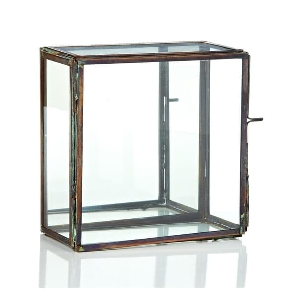 6 25 Table Top Rectangular Glass Terrarium With Mirror And Hinged 6 25 Table Top Rectangular Glass Terrarium With Mirror And Hinged Door Clear