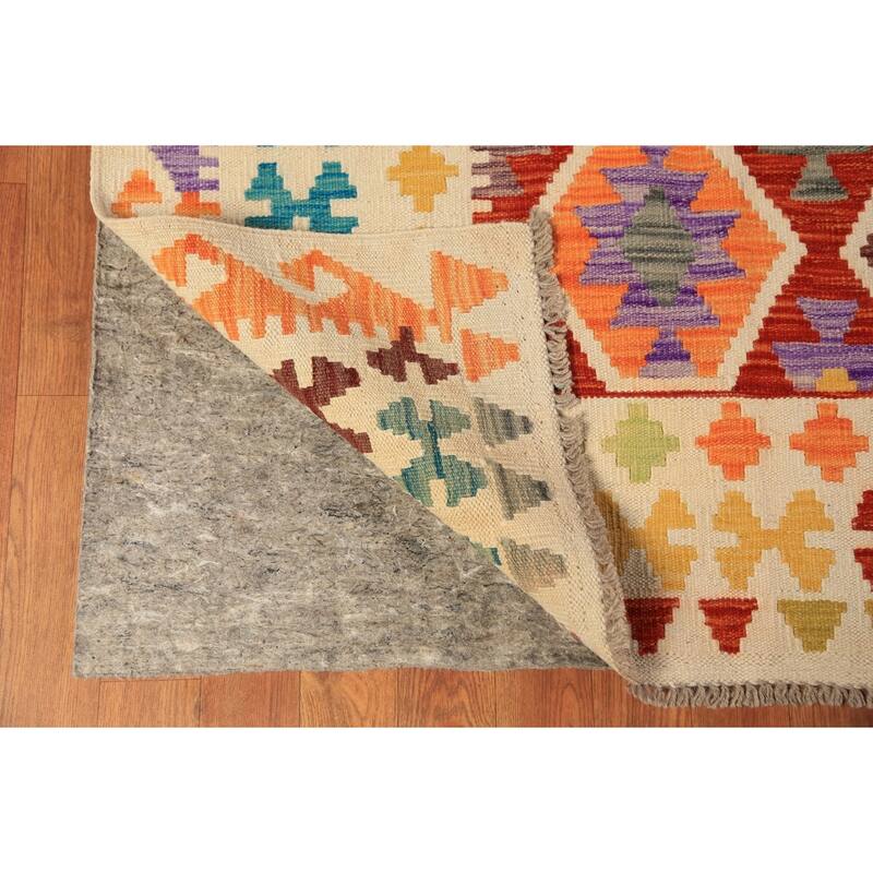 Kilim Reversible Rug Flatweave Oriental Wool Carpet - 8'5"x 11'4"