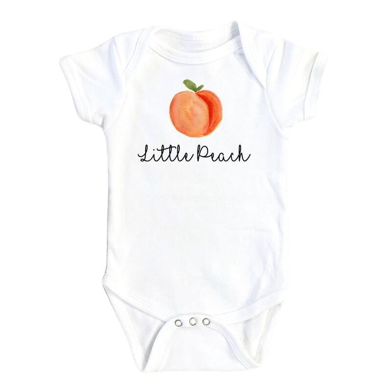 Peach Little - Baby Boy Girl Clothes Infant Bodysuit Funny Cute Newborn - Natural - 0-3M