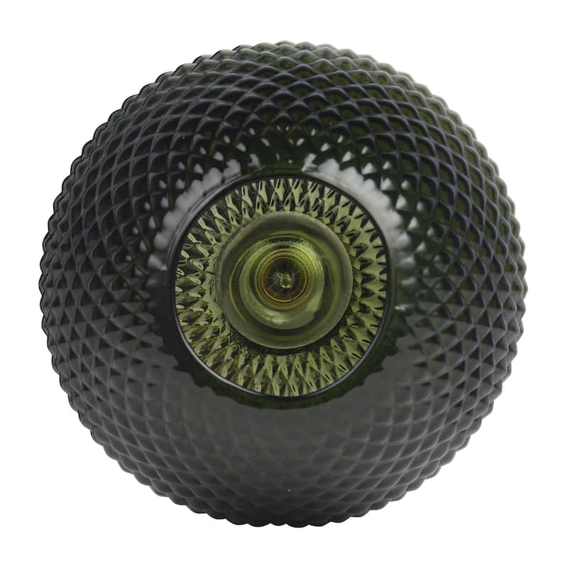 11.4" Unique 1-light Olive Handblown Glass Mini Pendant Light