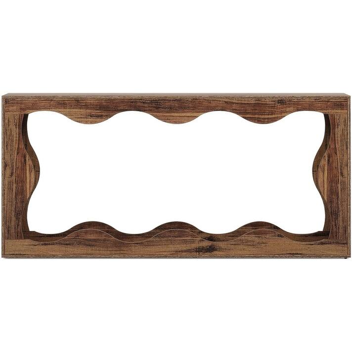 63" Farmhouse Console Table with Storage for Entryway Living Room