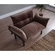 preview thumbnail 12 of 22, Sonix Flared Arms Modern Comfortable Loveseat With Removable Cushions