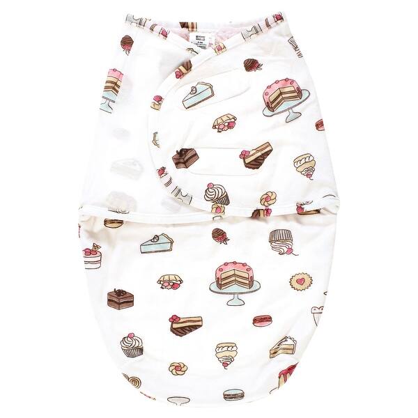 slide 1 of 1, Hudson Baby Infant Girl Plush Faux Fur Swaddle Wrap, Sweet Bakery, 0-3 Months - Sweet Bakery - 0-3 Months 0-3 Months - Sweet Bakery