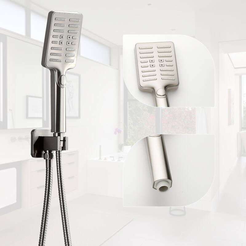 4-Mode Complete 24'' Rain and Waterfall Shower System with 3 Body Jets and Handheld Showerhead