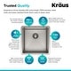 preview thumbnail 154 of 158, KRAUS Standart PRO Undermount Single Bowl Stainless Steel Kitchen Sink