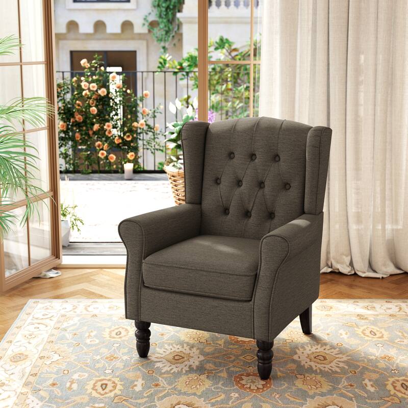 Modern Classic Button Tufted Accent Chair Upholstered Armchair