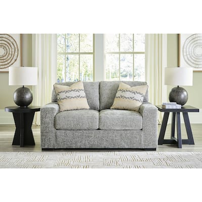 Signature Design by Ashley Dunmor Gray Loveseat - 71"W x 45"D x 42"H