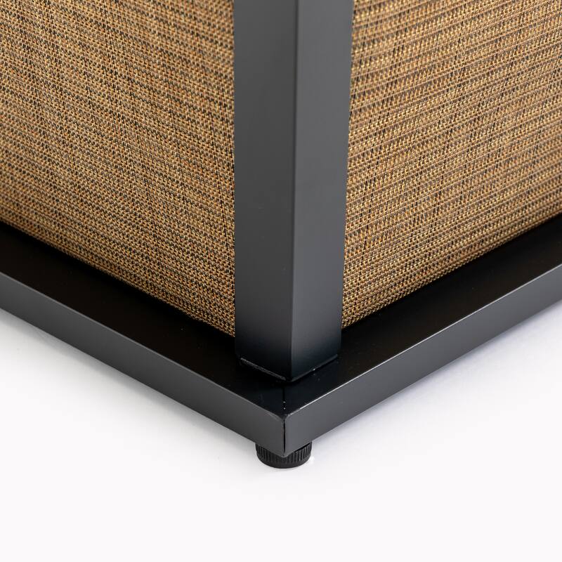 GDFStudio - Modern Outdoor 28" Propane Gas Fire Pit Table with Hidden Tank Storage & Removable Steel Lid, Cover Included