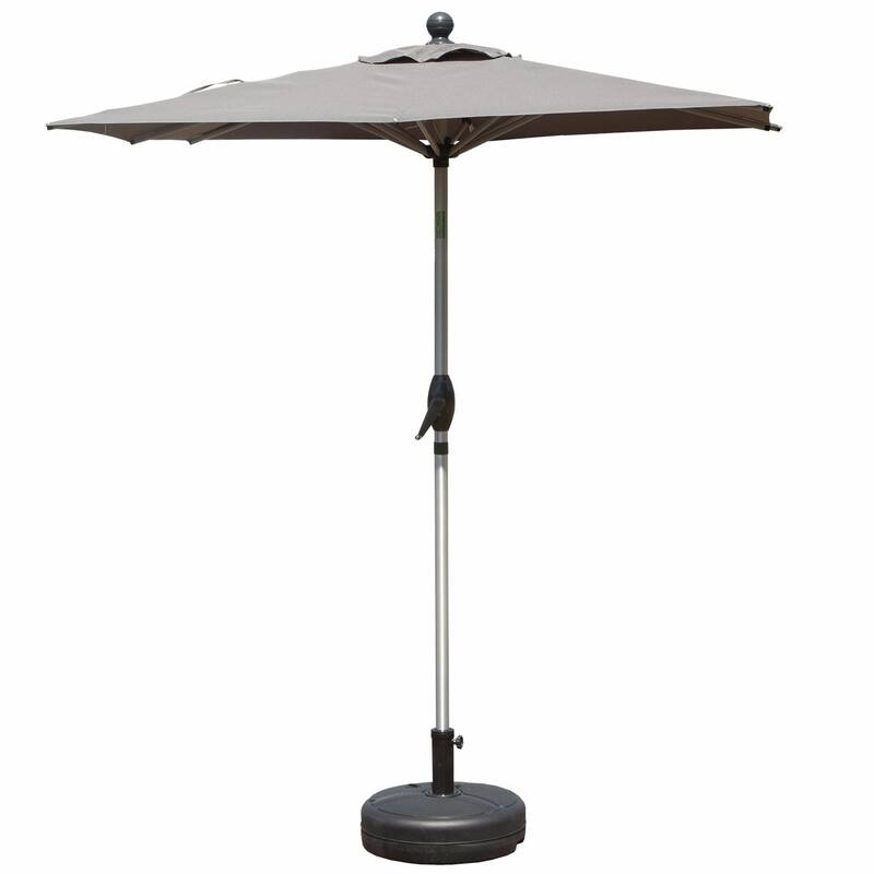 Aluminum Frame Patio Umbrella - Easy Tilt - Grey(4' × 6')