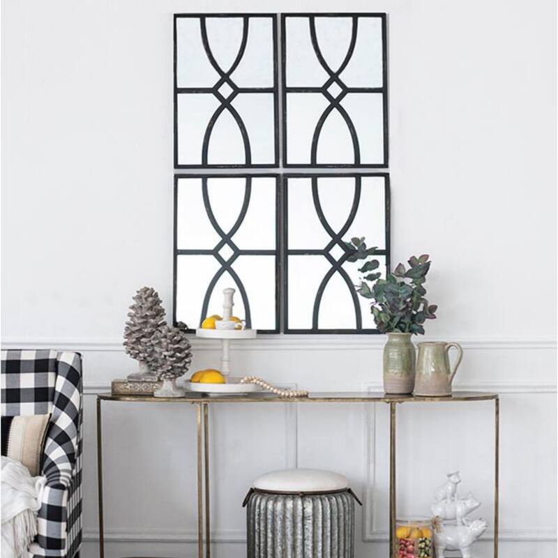 Rectangular Dining Room Wall Mirror - 22.1"x14.3" - Black
