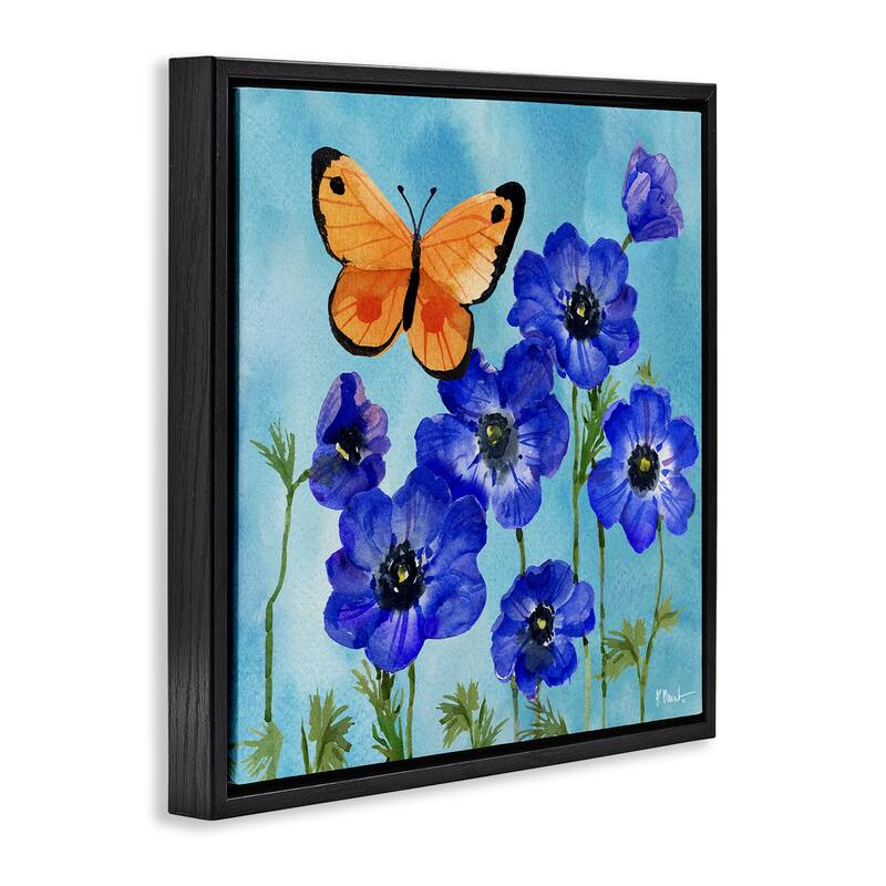 Stupell Poetic Monarch Butterfly Framed Floater Canvas Wall Art Design By Paul Brent