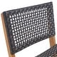 preview thumbnail 12 of 29, Polaris Outdoor 26" Square 3 Piece Wood and Wicker Bar Height Set by Christopher Knight Home