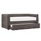 Option Dark Grey Linen Daybed and Trundle