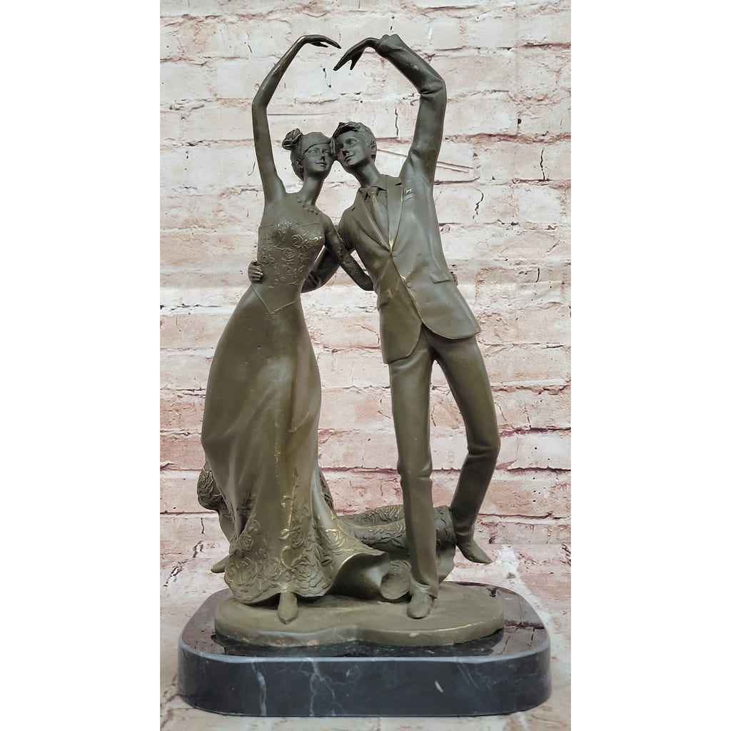 Dancing Couple Bronze Sculpture – Wedding Or Love Theme Art