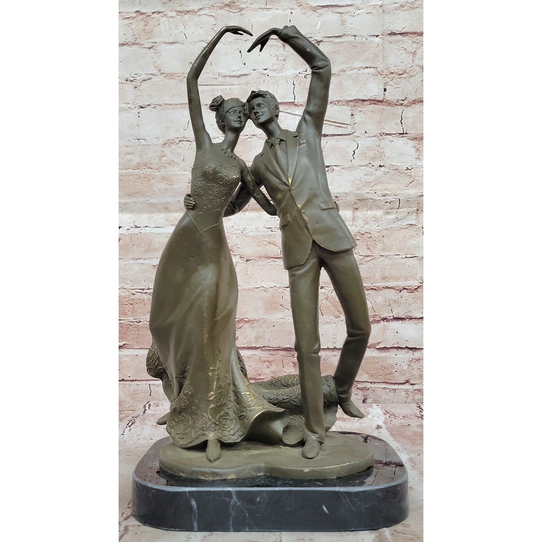Dancing Couple Bronze Sculpture – Wedding Or Love Theme Art