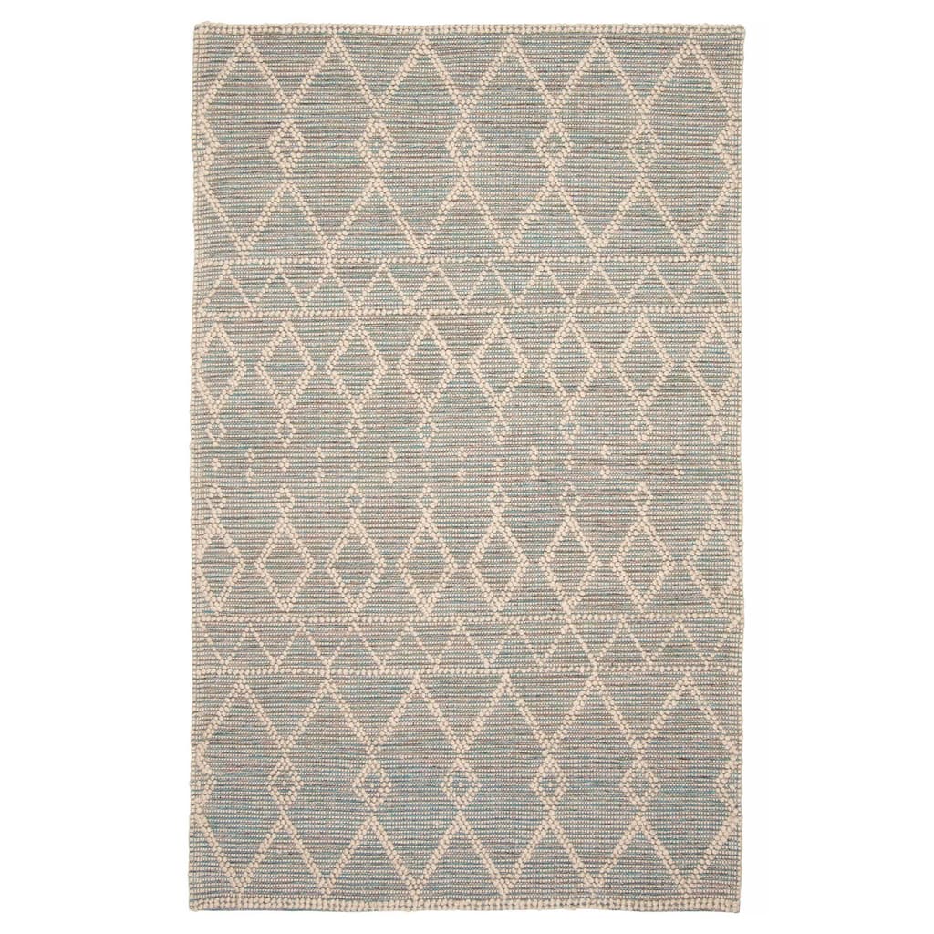 ECARPETGALLERY Braid weave Sienna Turquoise Wool Rug - 4'11 x 7'10