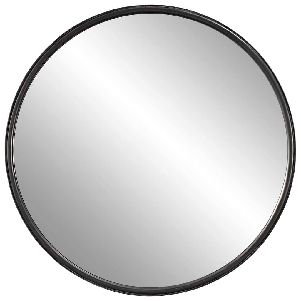 Round Wall Mirror - 44" - Black