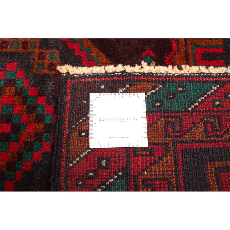ECARPETGALLERY Hand-knotted Teimani Red Wool Rug - 3'2 x 5'10