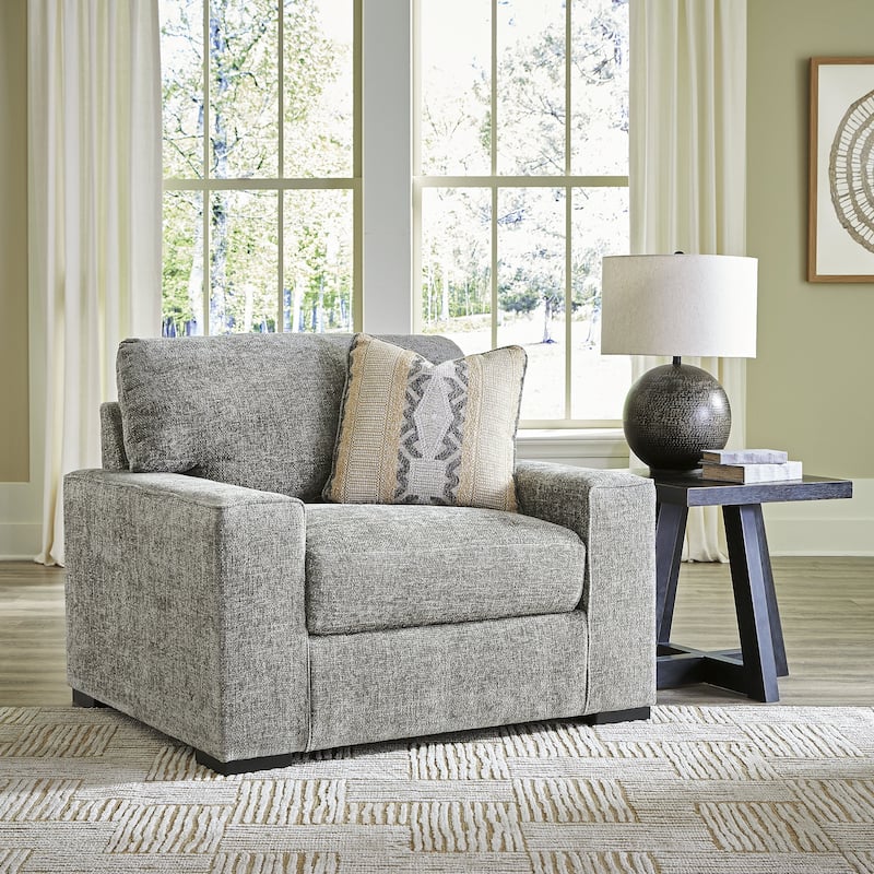 Signature Design by Ashley Dunmor Gray Oversized Chair - 51"W x 45"D x 42"H