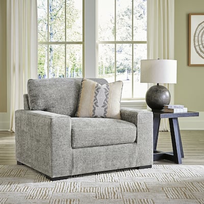 Signature Design by Ashley Dunmor Gray Oversized Chair - 51"W x 45"D x 42"H