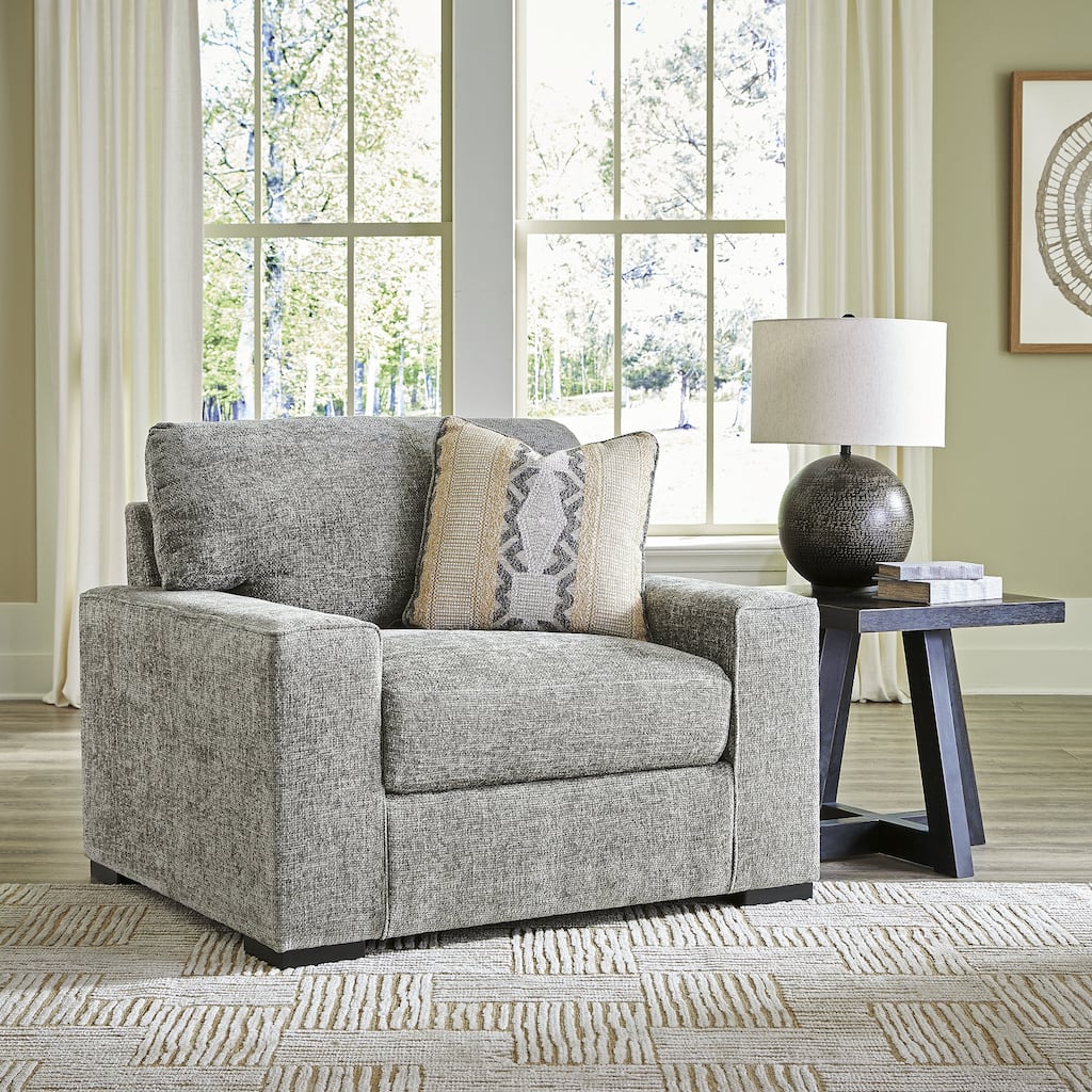 Signature Design by Ashley Dunmor Gray Oversized Chair - 51"W x 45"D x 42"H