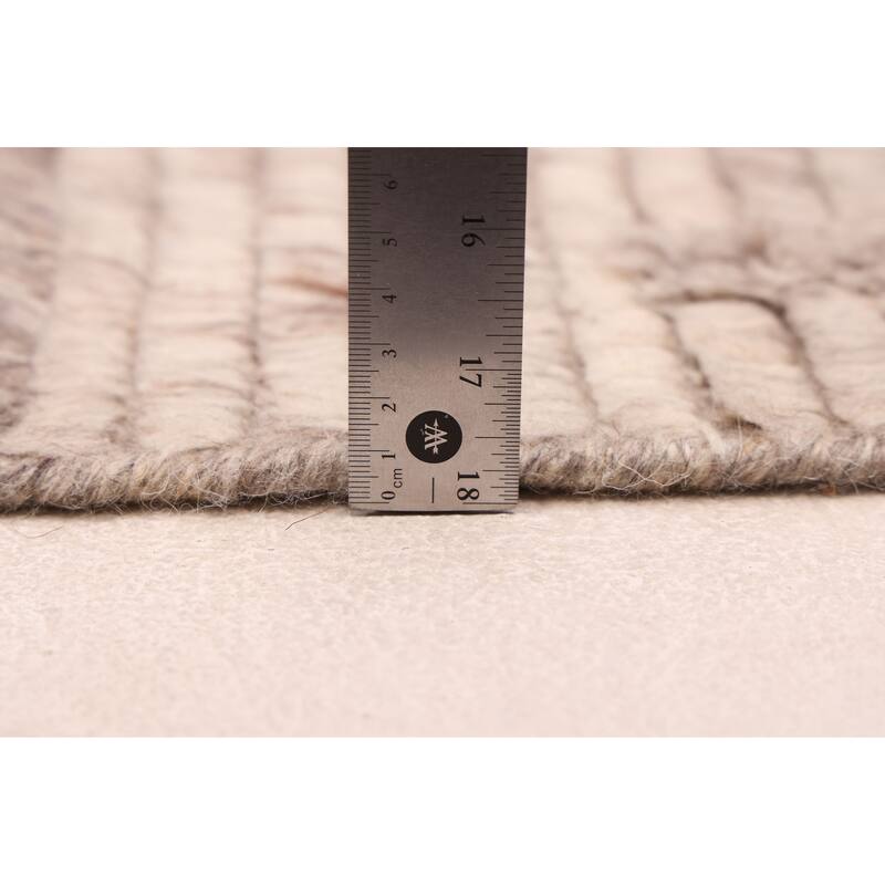 ECARPETGALLERY Hand-knotted Looma Light Grey Wool Rug - 7'10 x 9'11