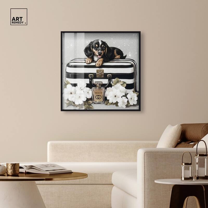 Doxxie Luggage Flowers Shadowbox by Art Remedy