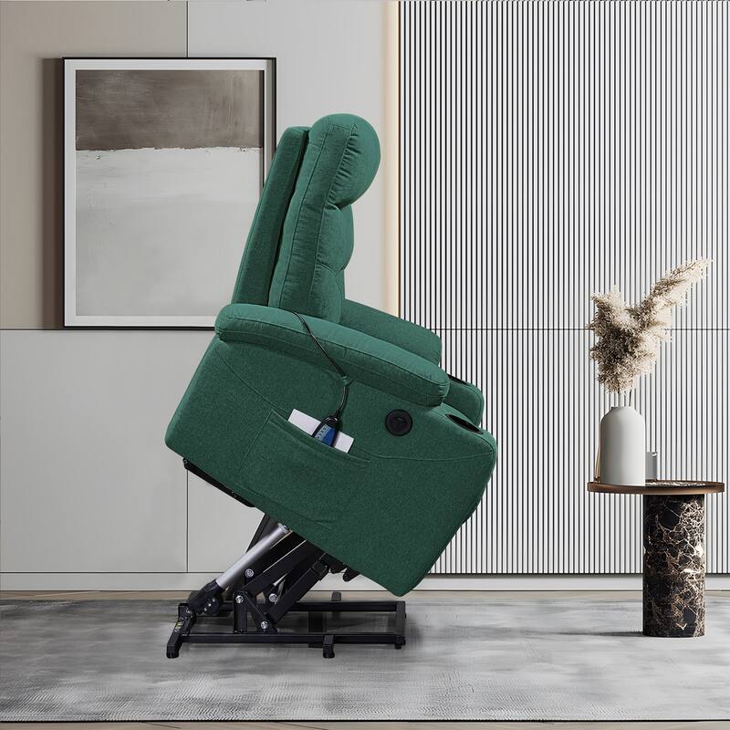 Liyasi Electric Power Lift Recliner Chair Sofa with Massage and Heat for Elderly