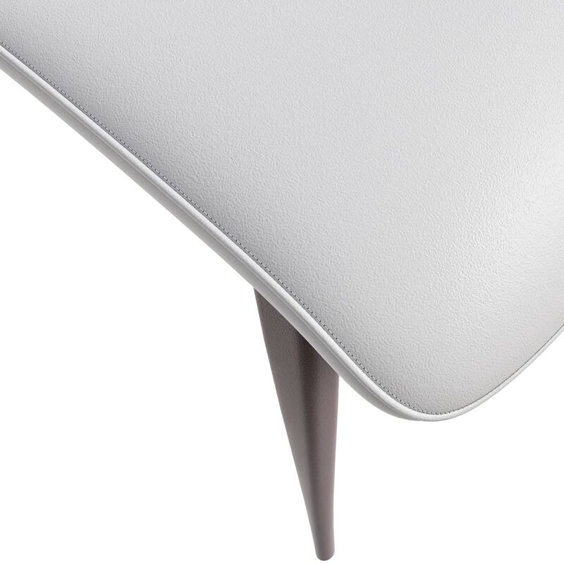 Leather Dining Chairs with Iron Legs and Open-Back Design Aspen Series Set of 4