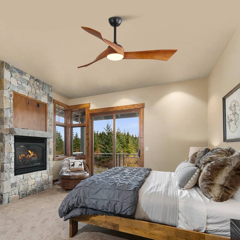 Clihome 52 Inch 6 Speed Remote DC Motor Ceiling Fan Light