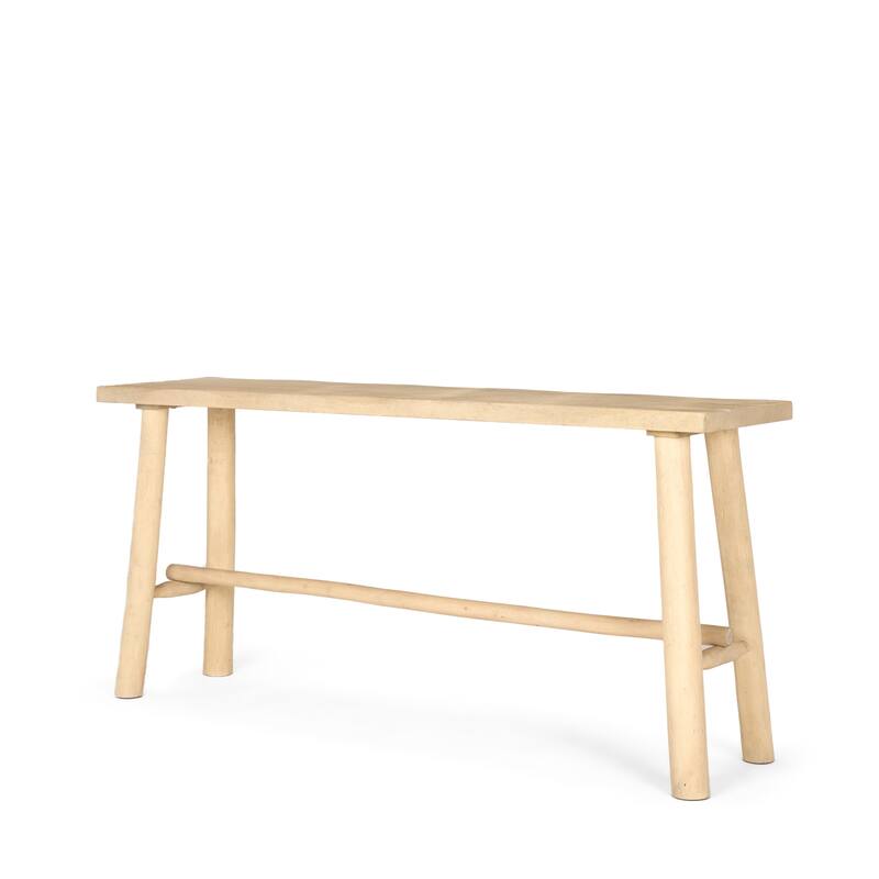 Sekou Light Brown Wooden Craftsman Console Table