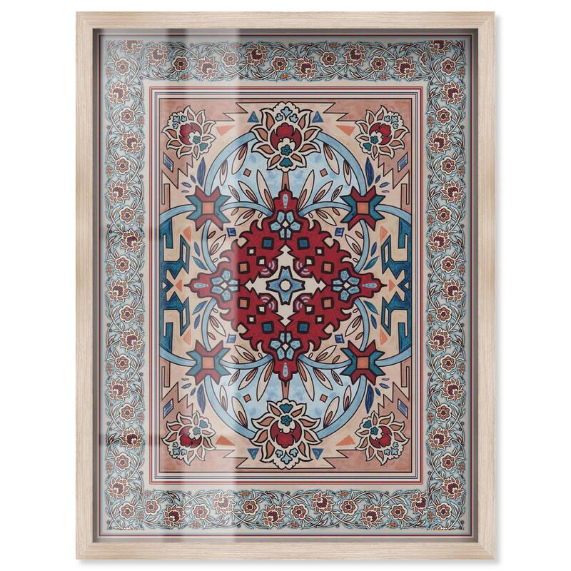 Ornamental bloom Shadowbox by Art Remedy - Natural - 16" x 20"