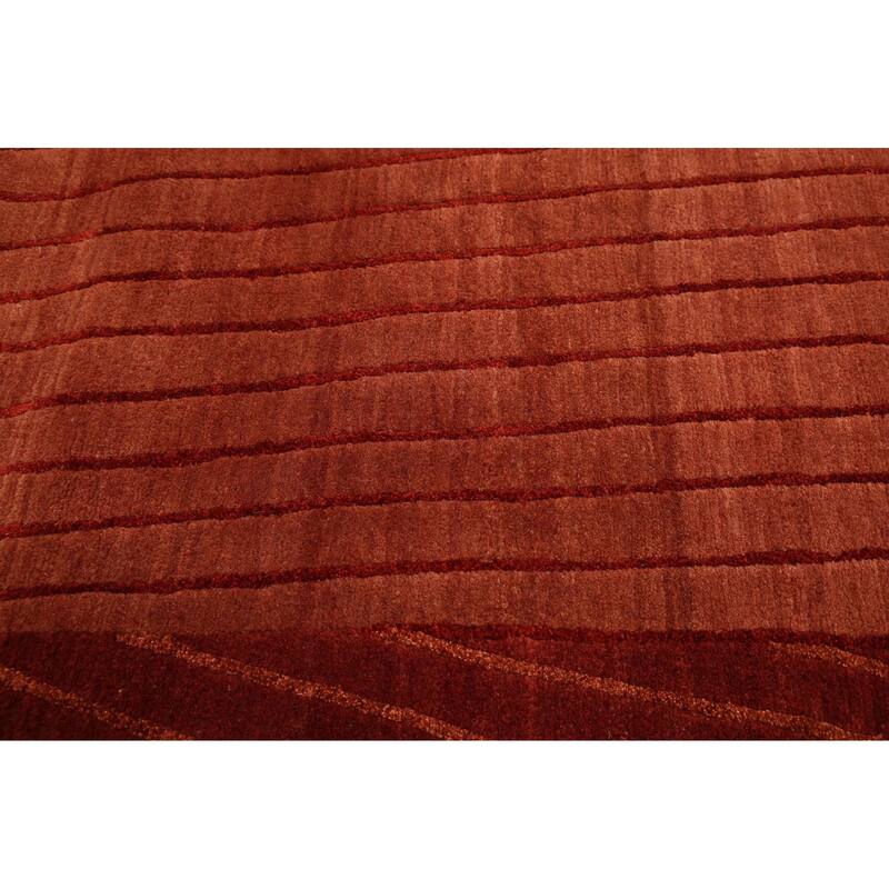 ECARPETGALLERY Hand-knotted Opulence Dark Copper Silk, Wool Rug - 8'0 x 9'11