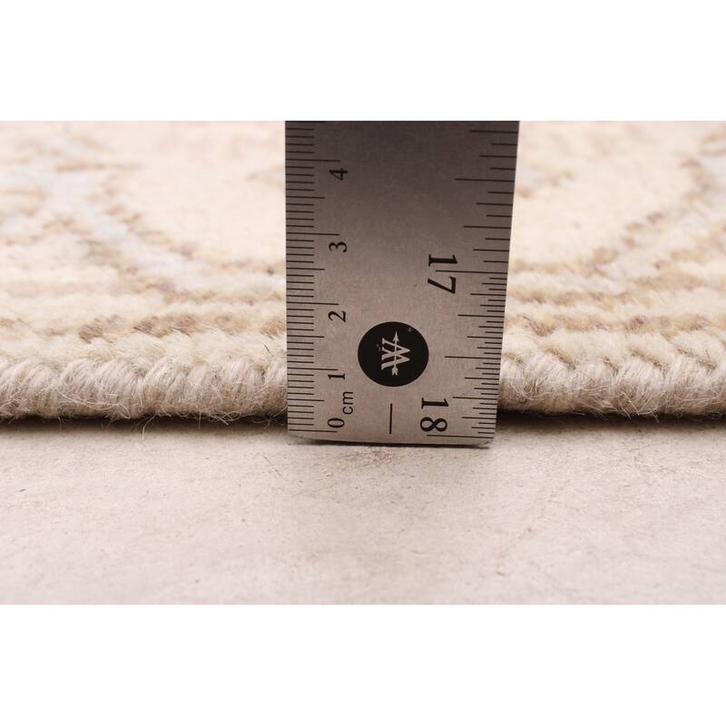 ECARPETGALLERY Hand-knotted Royal Oushak Light Khaki Wool Rug - 2'7 x 13'7