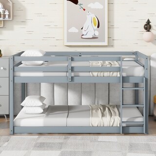 Twin Loft Bed with Dual 13-Slat Platforms and Low-Profile Design