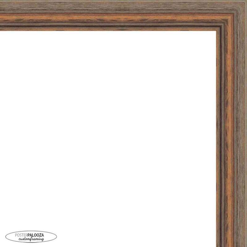 6x6 Rustic Wood Tone Complete Wood Square Picture Frame with UV Acrylic